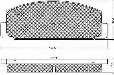 BSF 10746 Комплект гальмівних колодок, дискове гальмо