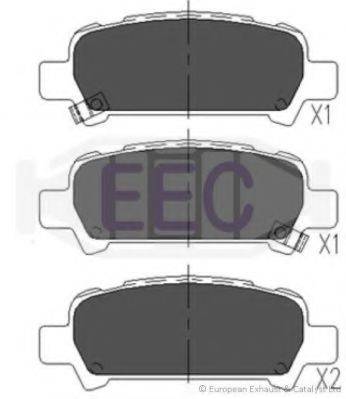 EEC BRP1143 Комплект гальмівних колодок, дискове гальмо