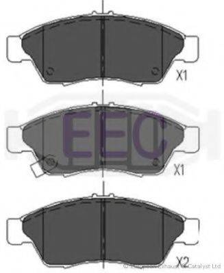 EEC BRP1255 Комплект гальмівних колодок, дискове гальмо