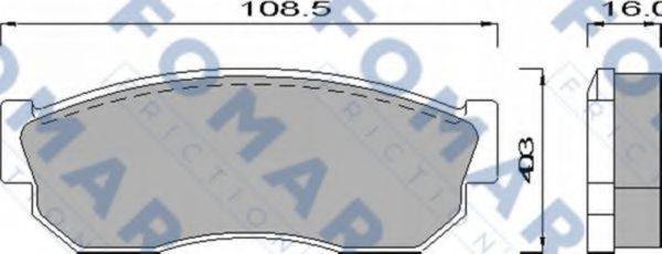 FOMAR FRICTION FO432181 Комплект гальмівних колодок, дискове гальмо