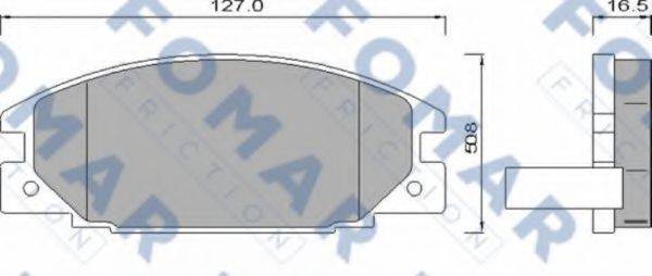 FOMAR FRICTION FO486681 Комплект гальмівних колодок, дискове гальмо