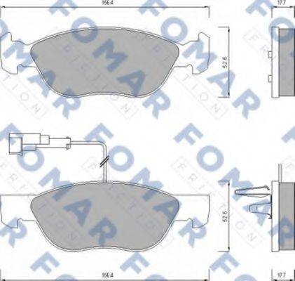 FOMAR FRICTION FO635081 Комплект гальмівних колодок, дискове гальмо
