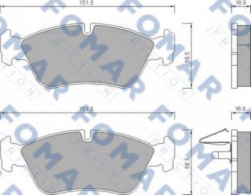 FOMAR FRICTION FO672581 Комплект гальмівних колодок, дискове гальмо