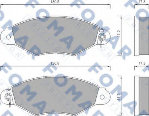 FOMAR FRICTION FO673281 Комплект гальмівних колодок, дискове гальмо