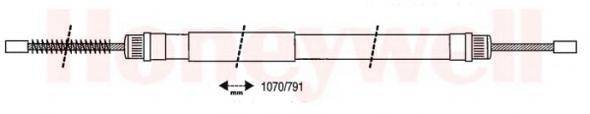 BENDIX 431012B Трос, стоянкова гальмівна система