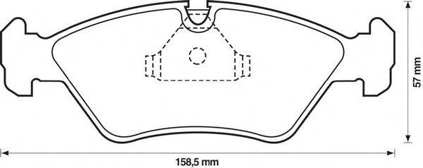 BENDIX 571542B Комплект гальмівних колодок, дискове гальмо