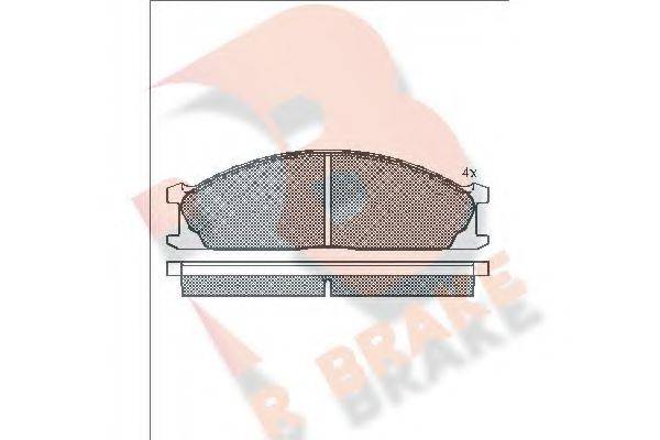 R BRAKE RB0884 Комплект гальмівних колодок, дискове гальмо