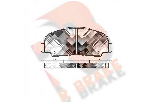 R BRAKE RB1022 Комплект гальмівних колодок, дискове гальмо
