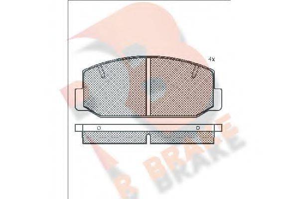 R BRAKE RB0293 Комплект гальмівних колодок, дискове гальмо