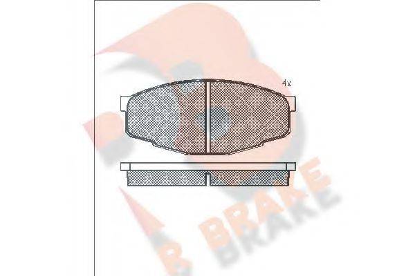 R BRAKE RB0353 Комплект гальмівних колодок, дискове гальмо