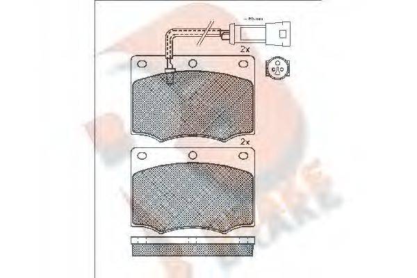 R BRAKE RB0395 Комплект гальмівних колодок, дискове гальмо
