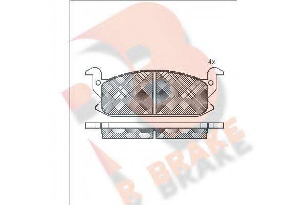 R BRAKE RB0467 Комплект гальмівних колодок, дискове гальмо