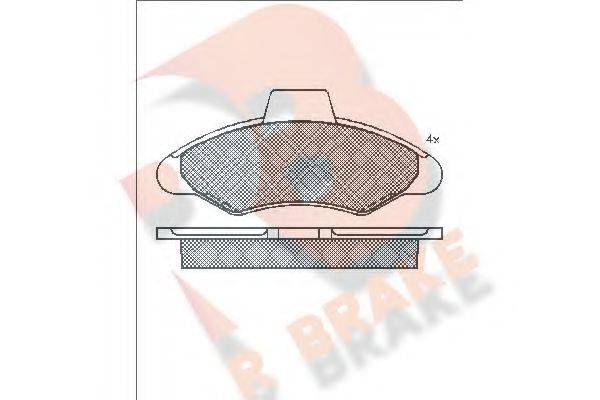 R BRAKE RB0790 Комплект гальмівних колодок, дискове гальмо