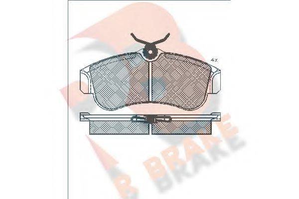 R BRAKE RB0803 Комплект гальмівних колодок, дискове гальмо