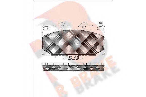 R BRAKE RB1733203 Комплект гальмівних колодок, дискове гальмо
