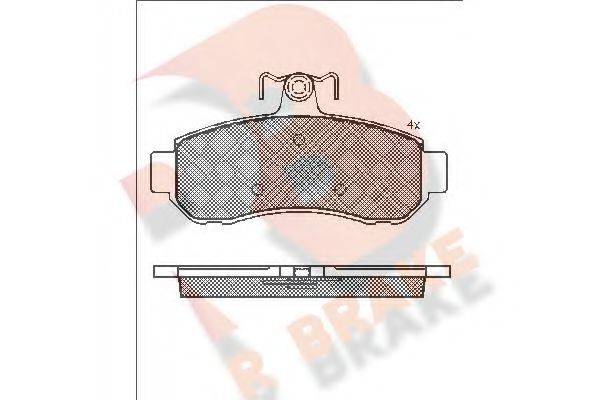 R BRAKE RB1752 Комплект гальмівних колодок, дискове гальмо