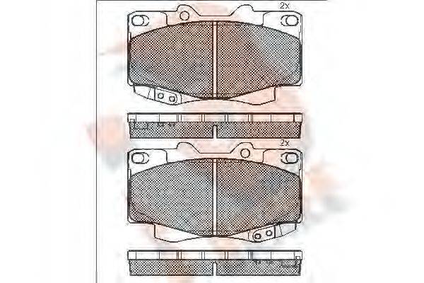 R BRAKE RB1781 Комплект гальмівних колодок, дискове гальмо