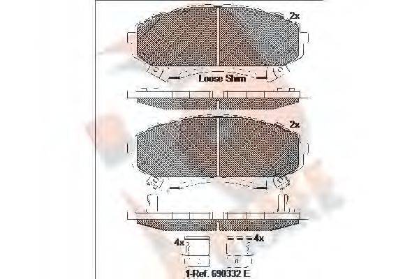 R BRAKE RB2140 Комплект гальмівних колодок, дискове гальмо