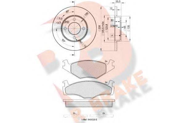 R BRAKE 3R04603300 Комплект гальм, дисковий гальмівний механізм