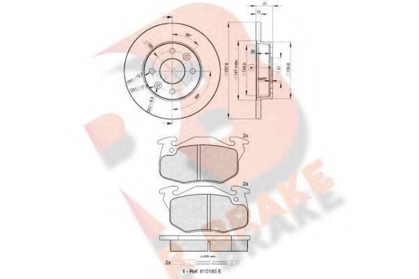 R BRAKE 3R06334705 Комплект гальм, дисковий гальмівний механізм