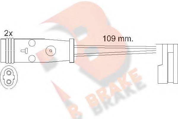 R BRAKE 610483RB Сигналізатор, знос гальмівних колодок