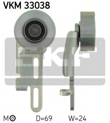 SKF VKM33038 Натяжний ролик, полікліновий ремінь