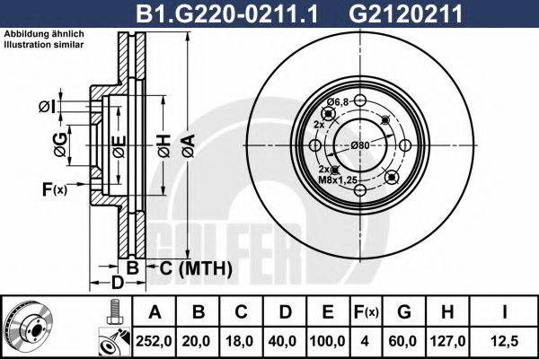 GALFER B1G22002111 гальмівний диск