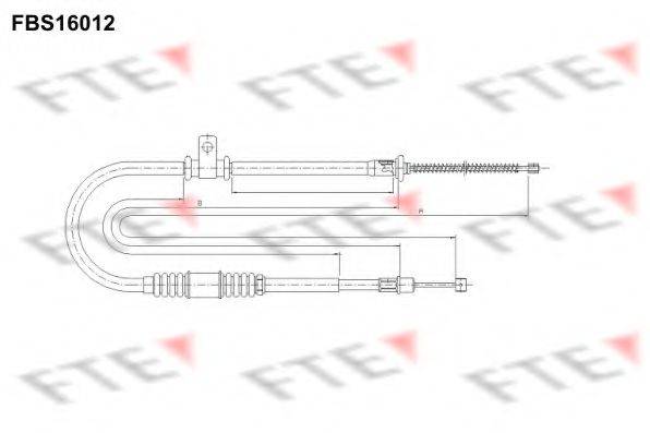 FTE FBS16012 Трос, стоянкова гальмівна система