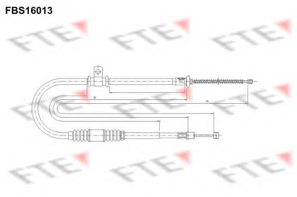 FTE FBS16013 Трос, стоянкова гальмівна система