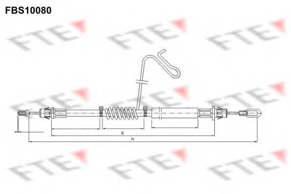 FTE FBS10080 Трос, стоянкова гальмівна система