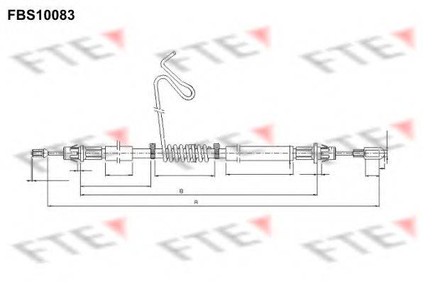 FTE FBS10083 Трос, стоянкова гальмівна система
