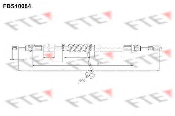 FTE FBS10084 Трос, стоянкова гальмівна система