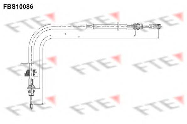 FTE FBS10086 Трос, стоянкова гальмівна система