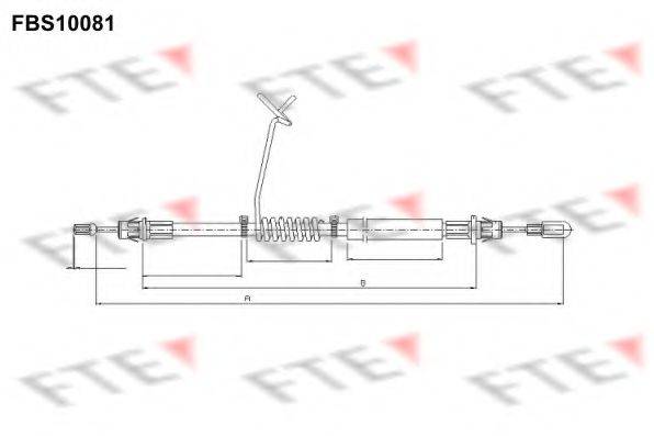 FTE FBS10081 Трос, стоянкова гальмівна система