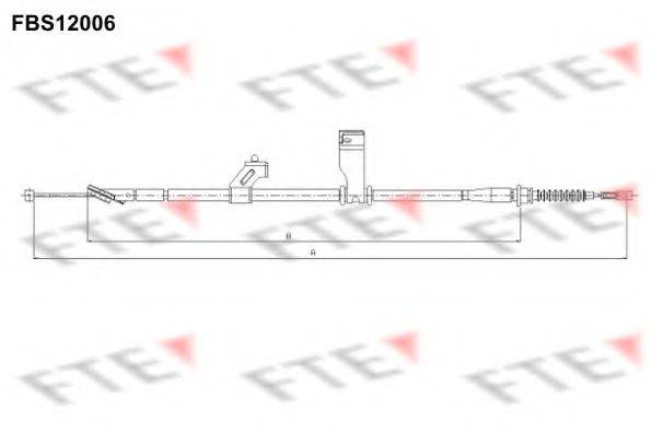FTE FBS12006 Трос, стоянкова гальмівна система