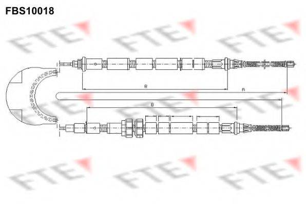 FTE FBS10018 Трос, стоянкова гальмівна система