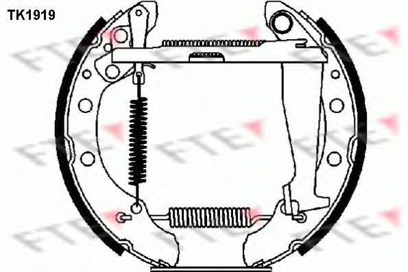 FTE TK1919 Комплект гальмівних колодок