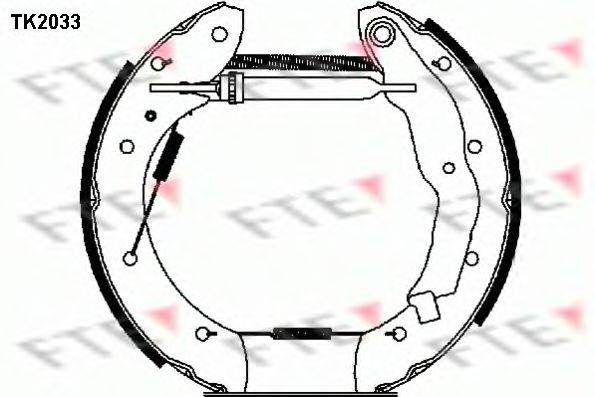FTE TK2033 Комплект гальмівних колодок