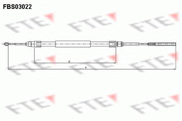 FTE FBS03022 Трос, стоянкова гальмівна система