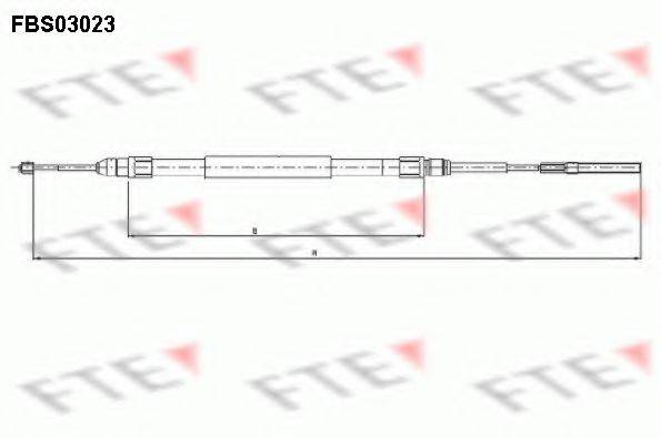 FTE FBS03023 Трос, стоянкова гальмівна система