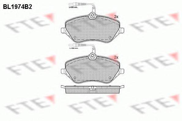 FTE BL1974B2 Комплект гальмівних колодок, дискове гальмо