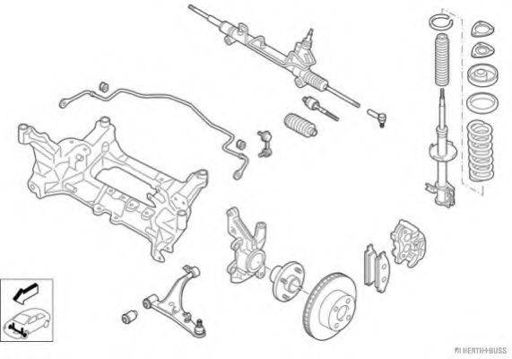 HERTH+BUSS JAKOPARTS N02532VA Рульове управління; Підвіска колеса