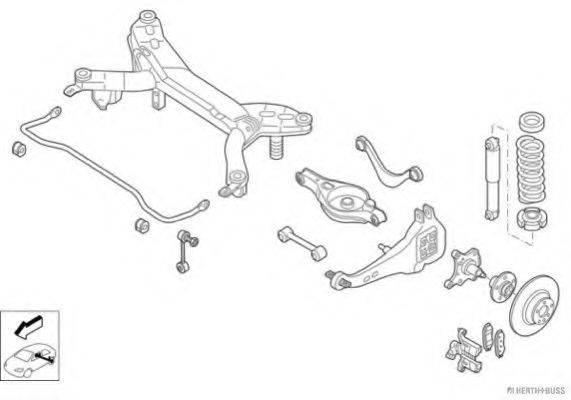 HERTH+BUSS JAKOPARTS N02564HA Рульове управління; Підвіска колеса