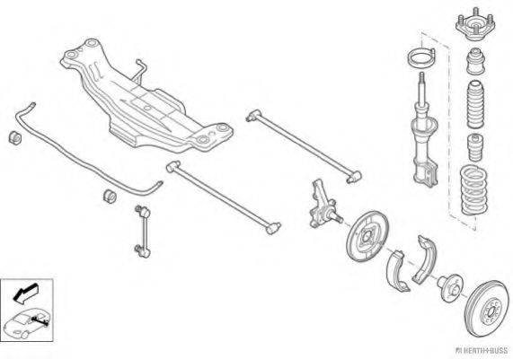 HERTH+BUSS JAKOPARTS N02644HA Рульове управління; Підвіска колеса