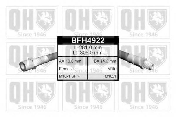 QUINTON HAZELL BFH4922 Гальмівний шланг