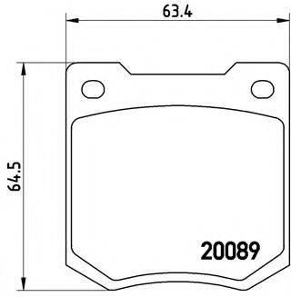 BREMBO P24003 Комплект гальмівних колодок, дискове гальмо