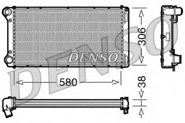 DENSO DRM09098 Радіатор, охолодження двигуна