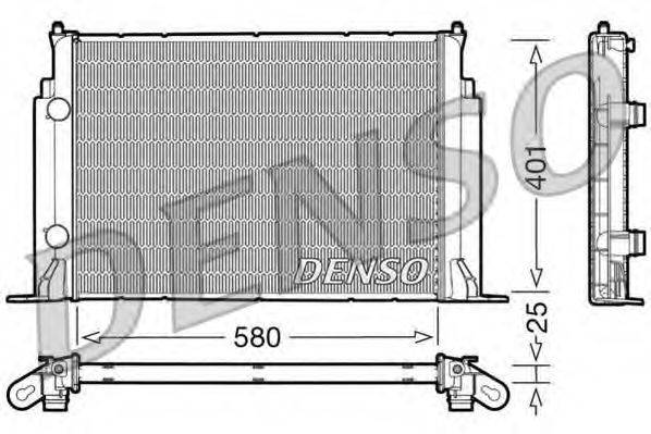 DENSO DRM09122 Радіатор, охолодження двигуна