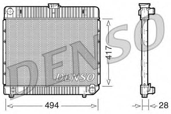 DENSO DRM17020 Радіатор, охолодження двигуна