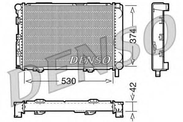 DENSO DRM17025 Радіатор, охолодження двигуна